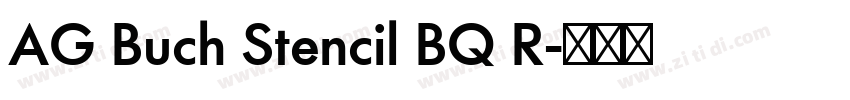 AG Buch Stencil BQ R字体转换